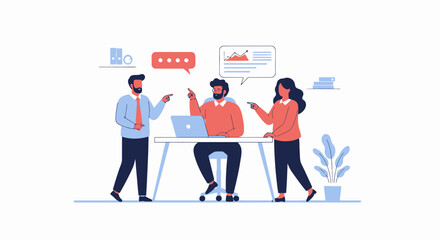 Team Collaboration: Discussing Data & Strategy in a Modern Office