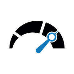 Speedometer performance accelerate interface icon	