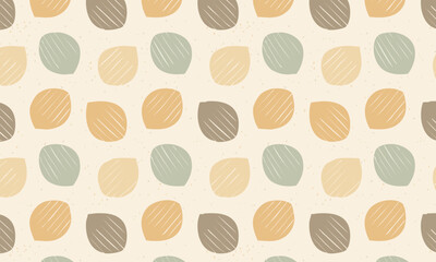 Modern Botanical Terrazzo Seamless Pattern with Leaf Shapes