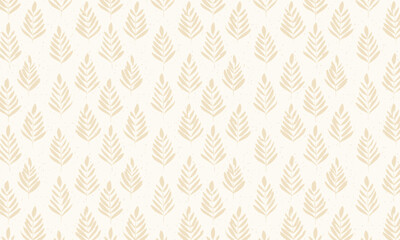 Elegant Hand Drawn Botanical Leaf Seamless Pattern