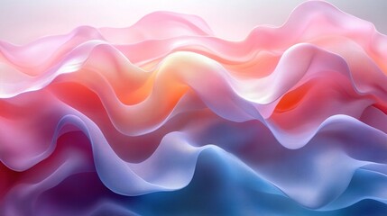 Minimalist abstract wave patterns, soft pastel tones and organic shapes, placed on a pure background, embodying high-end brand aesthetics and 8K high-definition image quality.