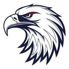 Obraz premium Stylized Majestic Bald Eagle Head Symbolizing Strength and Freedom