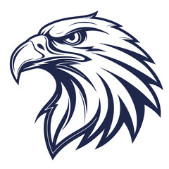 Obraz premium Majestic Eagle Head Illustration with Piercing Gaze