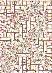 Obraz premium a digitally created image, illustrating an abstract background painting suitable for modern home decor or various media