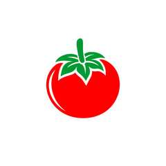 red tomato flat logo design
