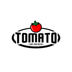 Red tomato resto logo design 