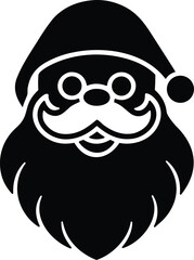Obraz premium thick beard santa claus vector icon.
