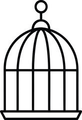 man in a cage isolated
