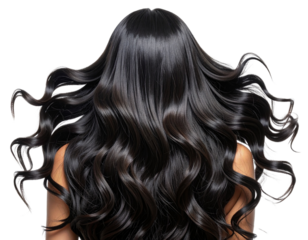 long hair isolated on white