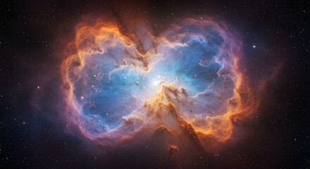 Cosmic Tapestry:  Vibrant Nebula Displaying Stellar Birth