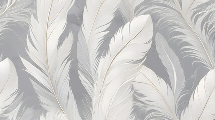 A porcelain-style white marble with ultra-fine, feather-shaped veins in light gray and ivory.