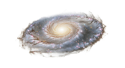 Spiral Galaxy in a Cosmic Landscape - High-Resolution Astronomy Image