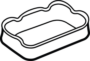 vector illustration of a plate with a spoon