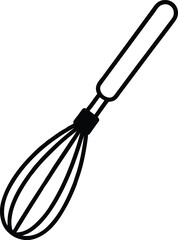 kitchen whisk isolated on white