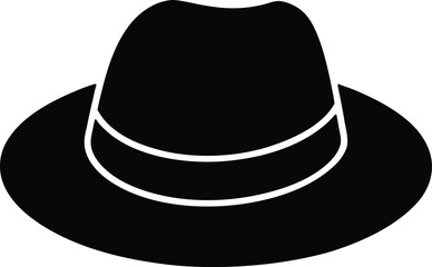 traditional soft hat vector icon.