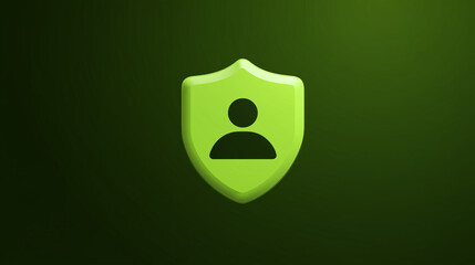 Privacy Icon Vector - Shield with User Silhouette