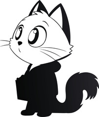 vector illustration of a cat