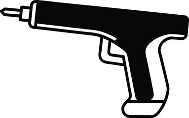 vector illustration of a gun