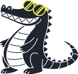 vector illustration of a cartoon dinosaur