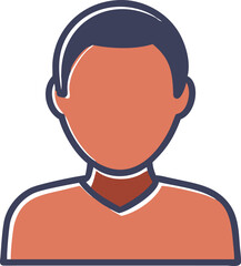 Obraz premium Abstract male bust icon, user profile or default avatar 