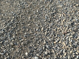 Gravel rock road