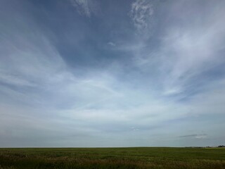 clouds over the field