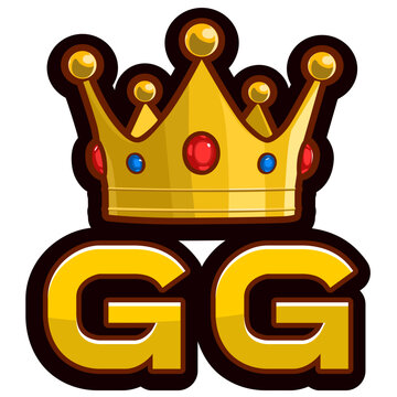 golden crown cartoon emote illustration