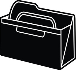 vector illustration of a metal toolbox