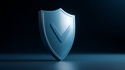 Shield Security with Lock Symbol - Firewall Access Icon