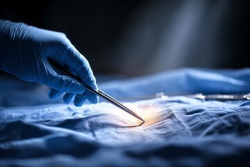 Surgical Procedure in Operating Room Medical Photography Clinical Setting Close-Up View Health
