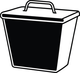 black plastic container