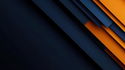 Obraz premium Modern Abstract Background of Navy and Orange Geometric Shapes