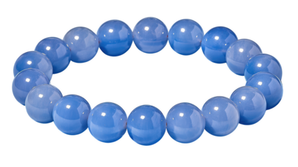 Beautiful Blue Chalcedony Bracelet with Polished Beads Perfect for Accessorizing and Gift Giving