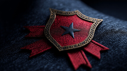 Guaranteed Security Badge - Ribbon Shield with Star 

