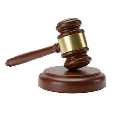 Gavel isolated on white or transparent background. PNG format.