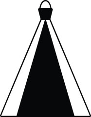 vector illustration of a silhouette of a microphone