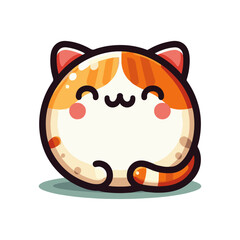 Cute Pink Cat Cartoon