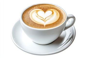 Latte art heart design