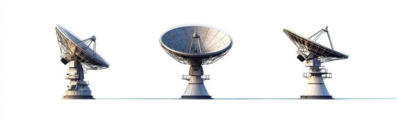 Three Satellite Dishes