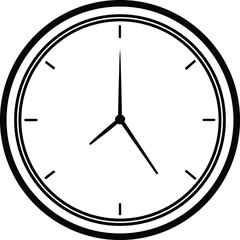 wall clock isolated on white