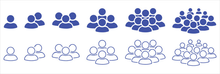 Fototapeta premium Flat Style Human Icons - For Infographics, UI/UX & Branding - Modern Vector Pack