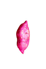 healths organic a sweet potato single with a purple-pink skin, isolated on a transparent background.