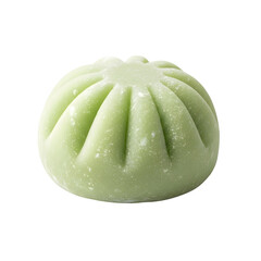 Delicate Green Mochi Dessert with Textured Surface.