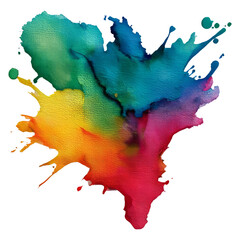 Vibrant Color Splash with Transparent Background for Creative Projects