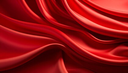 Obraz premium Red silk drapes in flowing folds