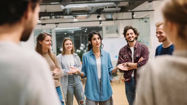 Group of people in a discussion.
