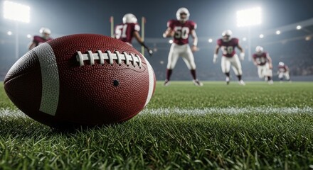 American Football Game Night Stadium - Sports Photography