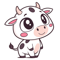 Adorable Chibi Cow Character Design For Animation And Illustration Projects