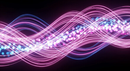 Abstract layered paper art design with flowing, colorful, undulating contours.