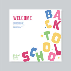 Back To School Vector Illustration with Colorful Typography.